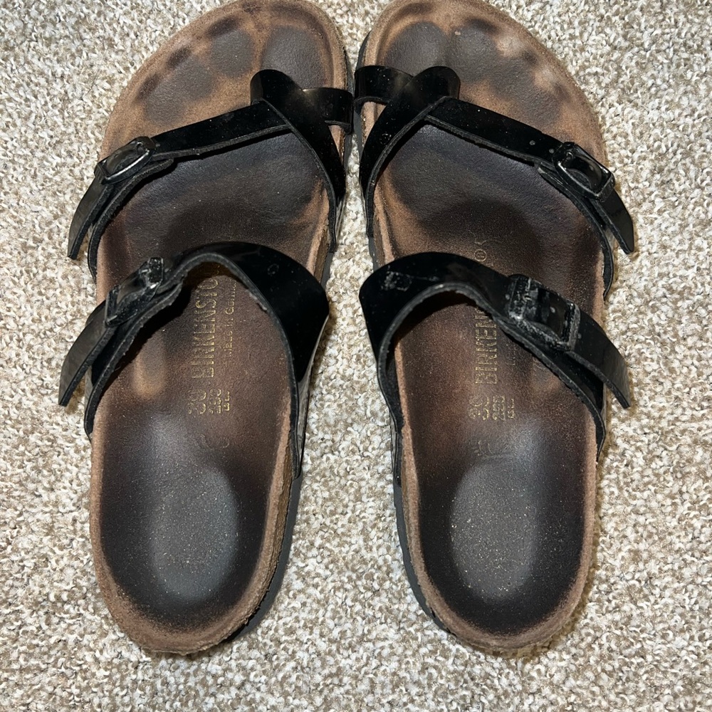 Black Double Strap Birkenstocks